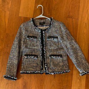 Lady Jacket In Multicolor Metallic Tweed Blazer